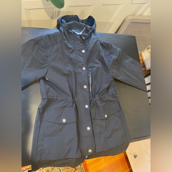 J. Crew Rain Coat Black XXSP NWT - Picture 2 of 7
